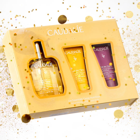 Caudalie Soleil des Vignes Skin Care Set for Brightening, Body Cleaning & Moisturizing 3pcs