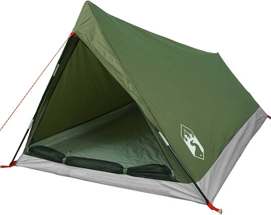 vidaXL Summer Camping Tent A-Frame Green for 2 People 212x132x90cm