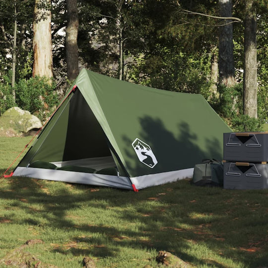 vidaXL Summer Camping Tent A-Frame Green for 2 People 212x132x90cm