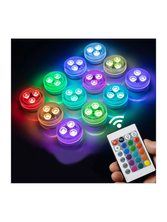 Λαμπάκια LED RGB Μπαταρίας σε Σειρά 6τμχ