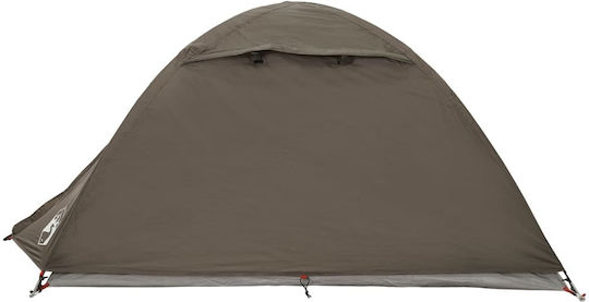vidaXL Σκηνή Camping Igloo Καφέ για 2 Άτομα 220x135x108εκ.