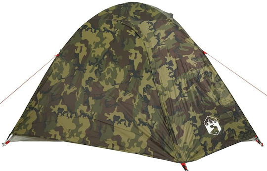 vidaXL Camping Tent Igloo Khaki 3 Seasons for 4 People 268x210x140cm camouflage