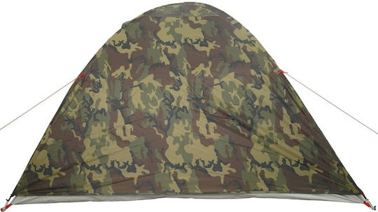 vidaXL Camping Tent Igloo Khaki 3 Seasons for 4 People 268x210x140cm camouflage