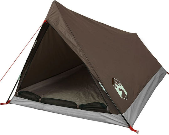 vidaXL Automatic Summer Camping Tent A-Frame Brown for 2 People 212x132x90cm