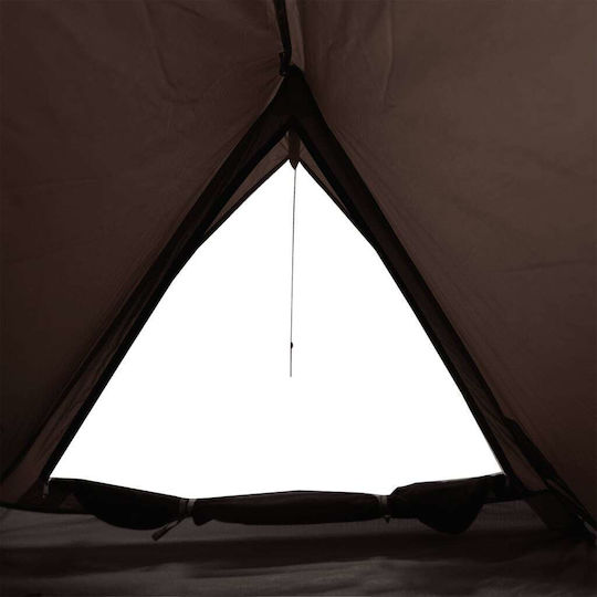 vidaXL Automatic Summer Camping Tent A-Frame Brown for 2 People 212x132x90cm