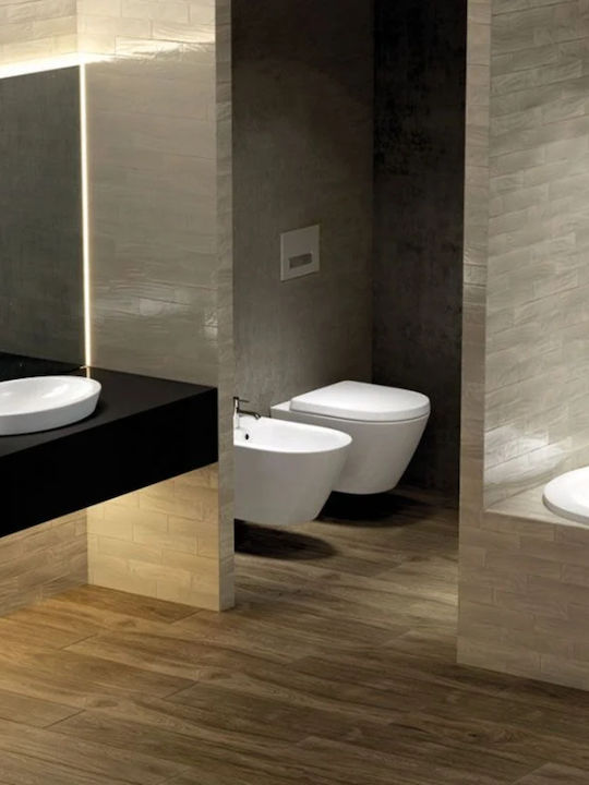 Rak Ceramics Resort Λεκάνη Κρεμαστή Rimless με Καζανάκι με Κάλυμμα Duroplast Soft Close Λευκή