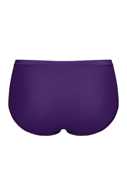 Basic+ Midi C3p Βαμβακερά Women's Slip 3Pack White, Pink, Purple