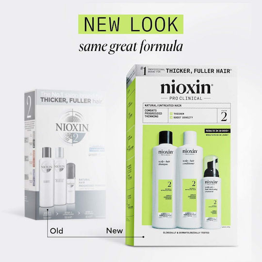 Anti-Haarverlust Bruch Set Nioxin System 2 Shampoo 300ml + Konditionierer 300ml + Behandlung 100ml
