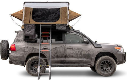 Offlander Fold 4 Sand Cort De Camping Pentru Automobil Maro 3 Anotimpuri Pentru 2 Persoane 210x210x100 cm