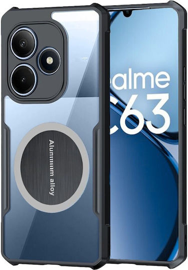 Θήκη Realme C63 Μαγνητική Πλάκα Διαφανής Μαύρη