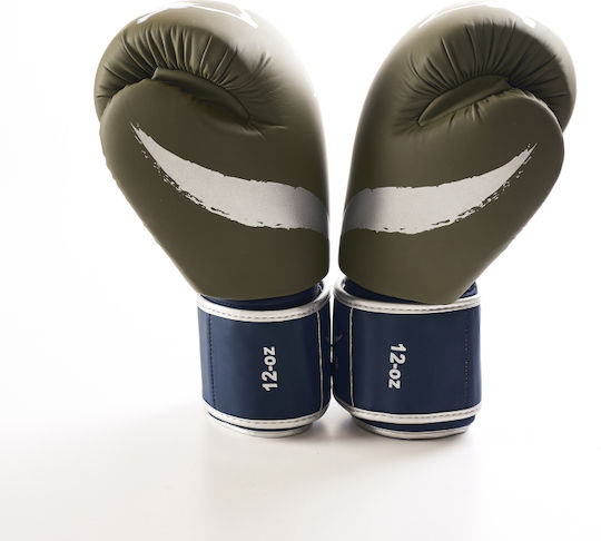 Elion Boxing Gloves made of Synthetic Leather for Match Green