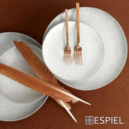 Espiel Etna Teller Untiefe Keramik Weiß mit Durchmesser 33.5cm Espiel Etna Teller Untiefe Keramik Weiß mit Durchmesser 33.5cm