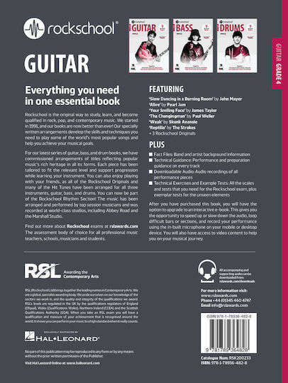 RSL The Rockschool Guitar, Grade 4 & Online Audio (2024) Παρτιτούρα για Κιθάρα