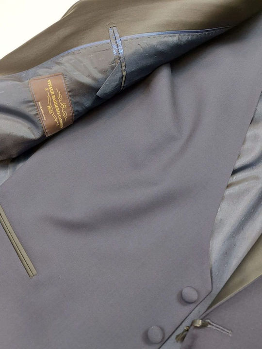 Costum Bărbați Cu vestă Blue