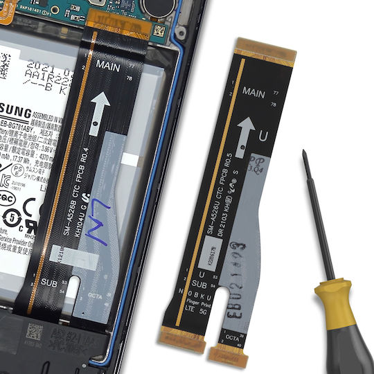 Капак за дънна платка Clappio Samsung Galaxy A52s Черен