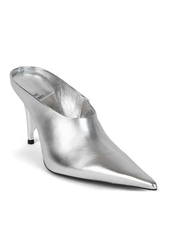 Jeffrey Campbell Thin Heel Mules Silver