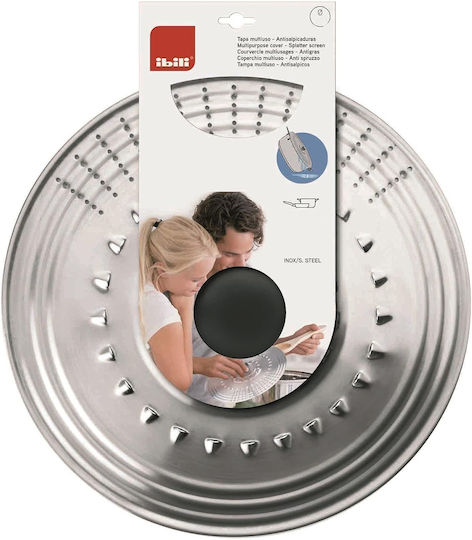 Ibili Multifunktionaler Deckel Edelstahl 30 32 34 36 cm Silber