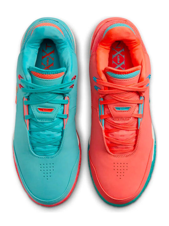 LeBron NXXT Gen AMPD Low Basketball Shoes Mineral Blue / Light Wild Mango / Sail