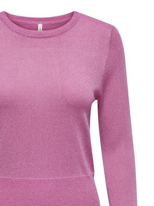 Mella Damen Langarm Kurz Pullover Rosa
