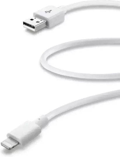 Cellular Line USB-A la Cablu Lightning Alb 0.6m