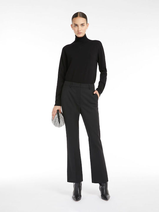Bluze Damă Tricotat cu Dantelă Negru