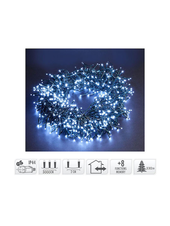 1500 Λαμπάκια LED 30μ. Θερμό Λευκό σε Σειρά 1500 Λαμπάκια LED 30μ. Θερμό Λευκό σε Σειρά