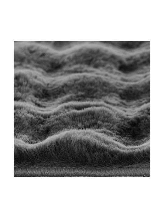 Beauty Home Antirutsch Rund Teppich Shaggy Anthrazit Φ160cm