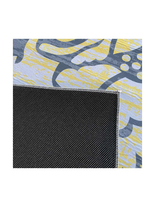 SpitiBazaar Anti-slip Rug Rectangular Yellow