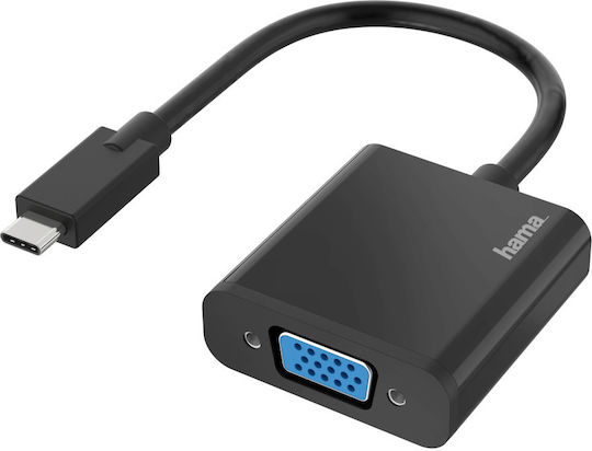 Hama Video Adapter USB-C auf VGA Buchse Full-HD 1080p