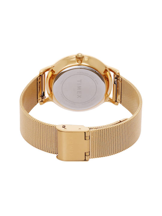 Timex Metropolitan Watch with Gold Metal Bracelet