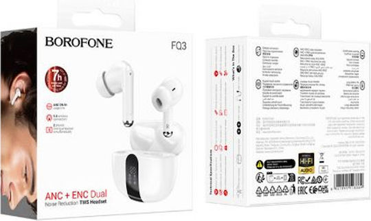 Borofone FQ3 In-Ear Bluetooth-Freisprecheinrichtung Kopfhörer mit Ladeetui Weiß