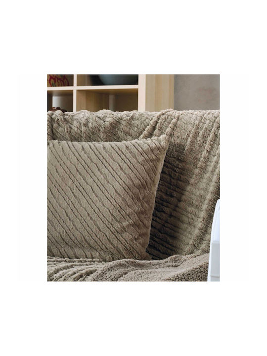 Kentia Libeth Pătură Blănoasă Canapea 130x180 cm Taupe