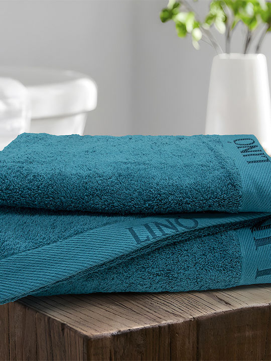 Lino Home Bath Towel Brandy 80x150cm Petrol Weight 650gr/m²