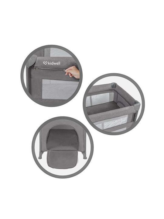 Kidwell Blissy Παρκοκρέβατο 2 Επιπέδων με Στρώμα Γκρι 125x65cm