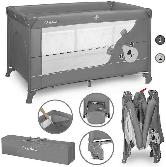 Kidwell Blissy Loc de joacă 2 Nivele cu Saltea Gri 125x65cm