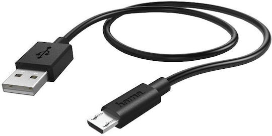 HAMA Cablu Micro USB Tip Regular USB 2.0 Negru 1m 00178383 1 Bucată