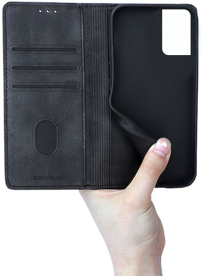 Vintage Magnet Wallet Case Sonique Honor 90 Smart 5G Black