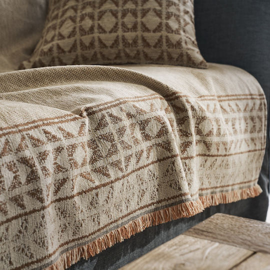 Gofis Home Indira Armchair Throw Chenille 180x180cm Grain Beige 258/04