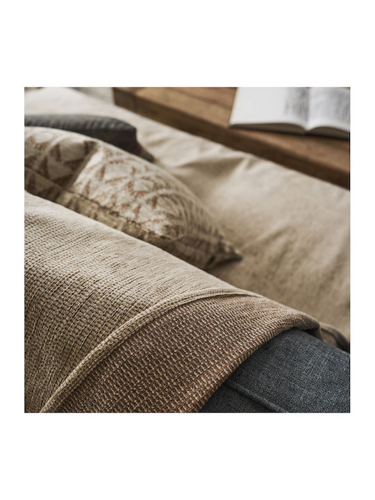Gofis Home Indira Ριχτάρι Πολυθρόνας Chenille 180x180εκ. Grain Beige 258/04 2007258104007