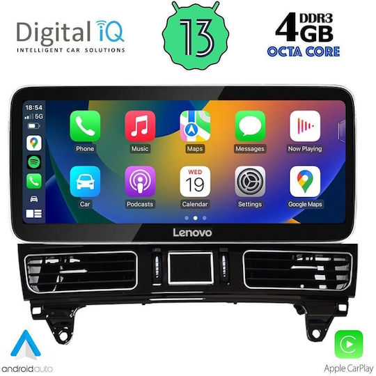 Lenovo Автомобилна Аудио Система (Блутут/USB/WiFi/GPS/Apple-Carplay/Android-Auto) с Тъчскрийн 12.3"