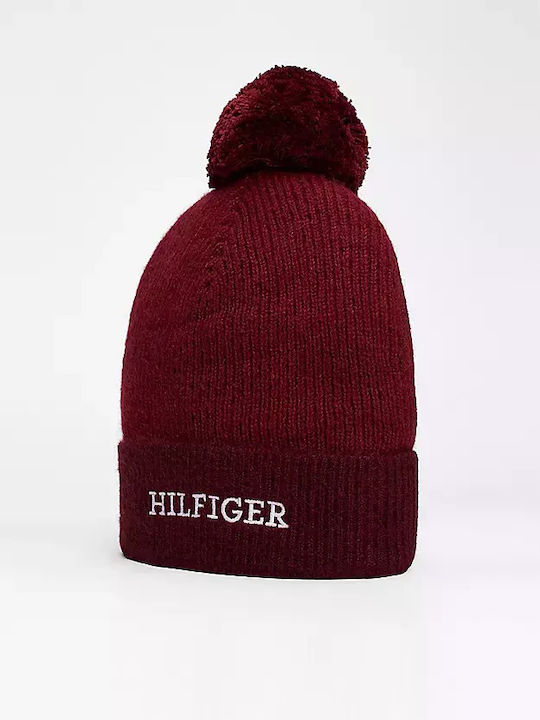 FLAG Kids Beanie Knitted Burgundy