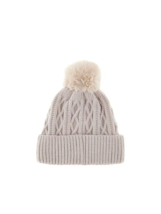 Guess Kids Beanie Knitted Beige