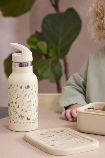 Filibabba Stainless Steel Kids Water Bottle Thermos with Straw Multicolour 350ml