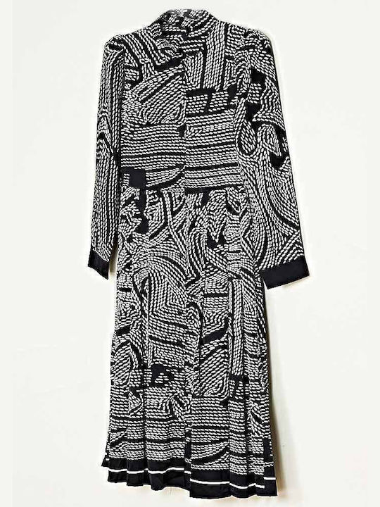 Midi Kleid Black-White