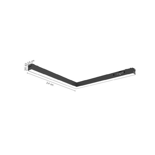 Inlight Commercial Linear LED Ceiling Light 24W L30xD2.4xH2.6cm