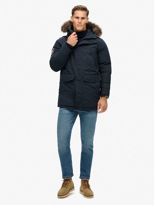 D3 Ovin Everest Winter Jacke Parka Marineblau