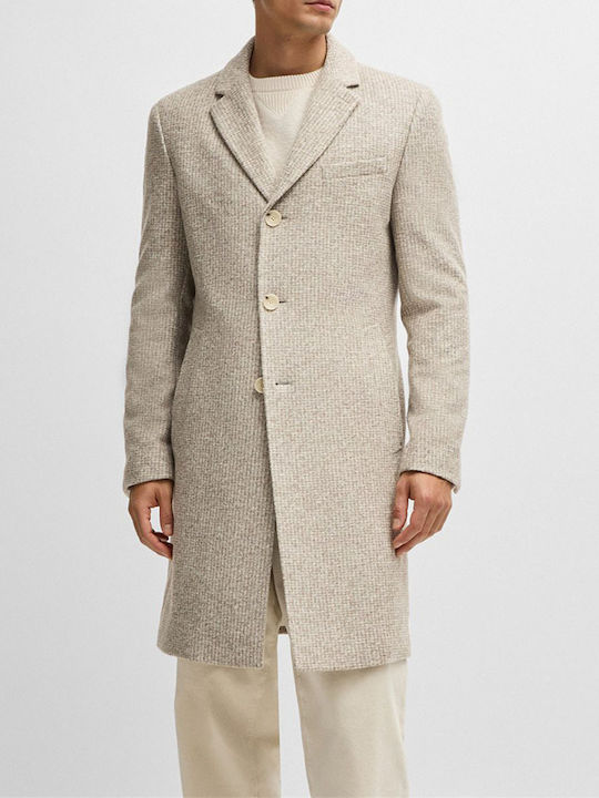 Hugo Boss Men's Coat Ecru