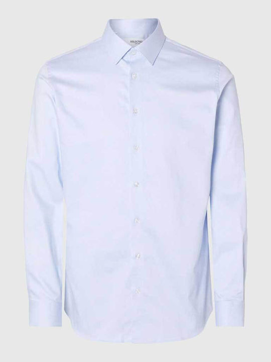 Μακρυμάνικo Πουκάμισο σε Στενή Γραμμή Light Blue