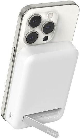 Belkin BoostCharge Pro MagSafe Qi2 Външна Батерия 10000mAh 15W Бяла