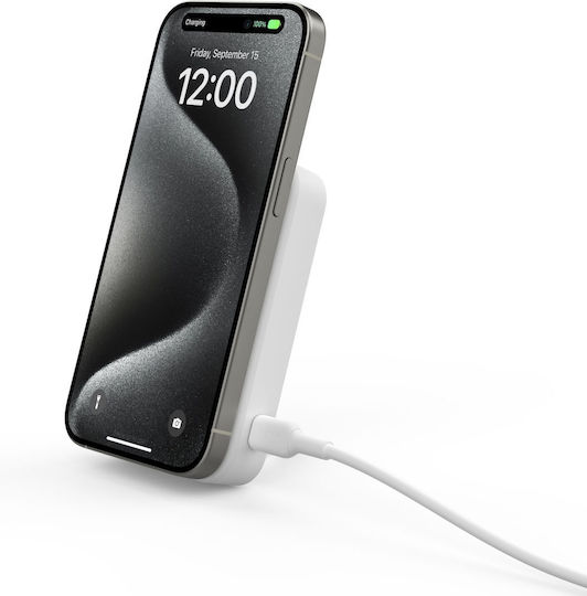 Belkin BoostCharge Pro MagSafe Qi2 Външна Батерия 10000mAh 15W Бяла
